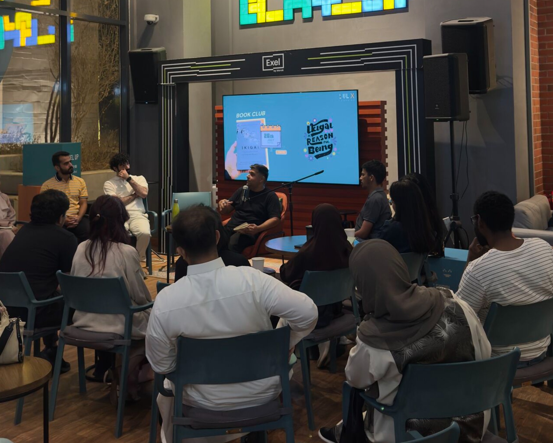 Book club meetup discussion with Ikigai theme